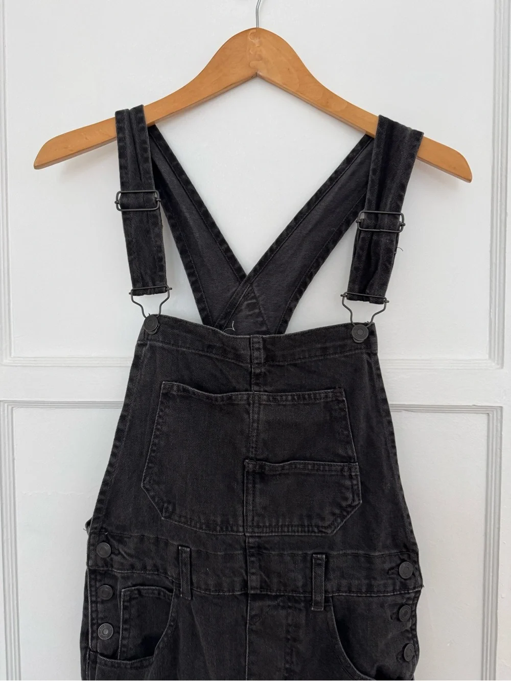 We The Free Ziggy Black Denim Overalls Free People - Picture 4 of 5